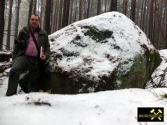 Findling 2 bei Haselberg nahe Wierzen in der Märkischen Schweiz, Brandenburg, (D) (1) 24. Januar 2016.JPG